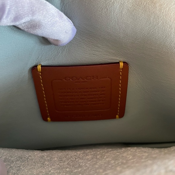 ❌Sold out❌Coach Pillow Tabby Shoulder Bag 26 Aqua Green multi Ombré Leather - Picture 6 of 15